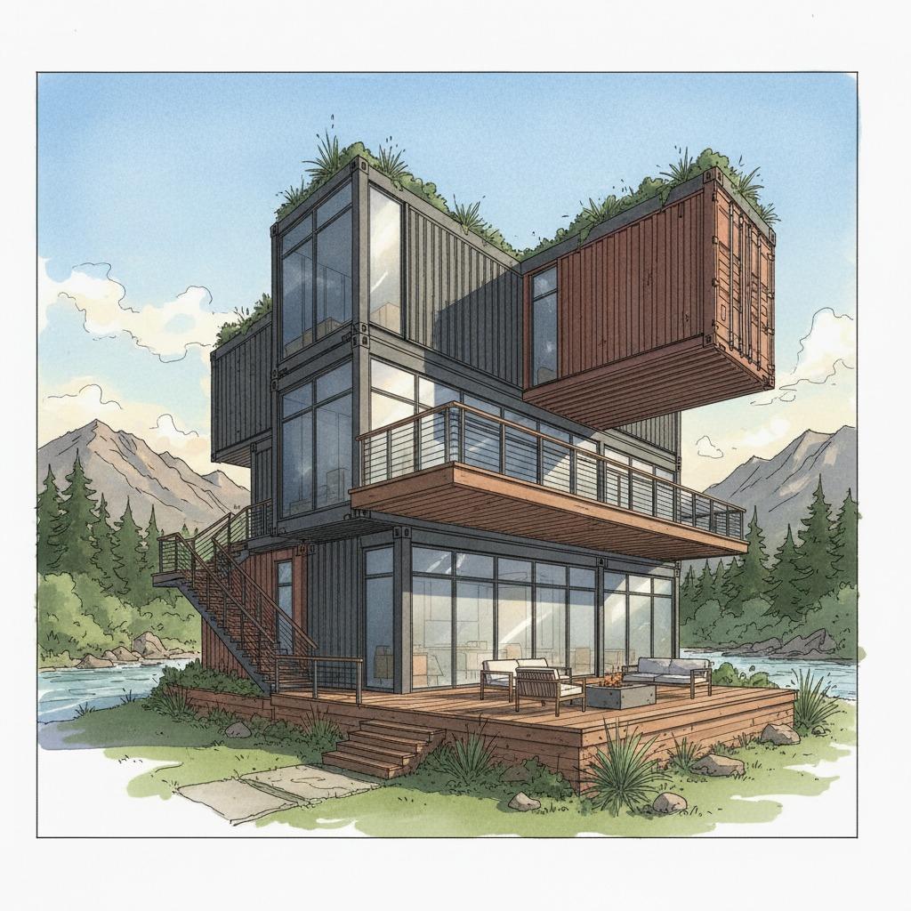 探索集装箱房屋平面图：可持续生活